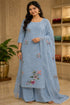 Snub Cotton Kurta Palazzo Dupatta Set Dress Material