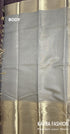 Grey Soft Semi Banarasi Tissue Silk Saree with Floral Zari Border