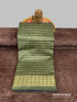 Semi Raw Silk Mehendi Green Handloom Saree with all over Khapa dots and khapa border