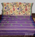 Beige Semi Kanchi Cotton Kalamkari Hand Paint Handloom Saree with Contrast Pallu and Border