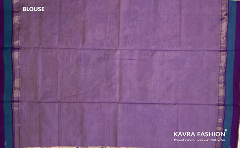 Beige Semi Kanchi Cotton Kalamkari Hand Paint Handloom Saree with Contrast Pallu and Border