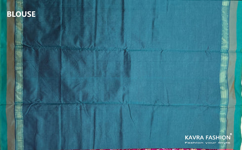 Pink Kanchi Cotton Kalamkari Hand Paint Handloom Saree with Contrast Pallu and Border