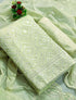 Chanderi Silk Salwar Suit with Foil Mirror Work