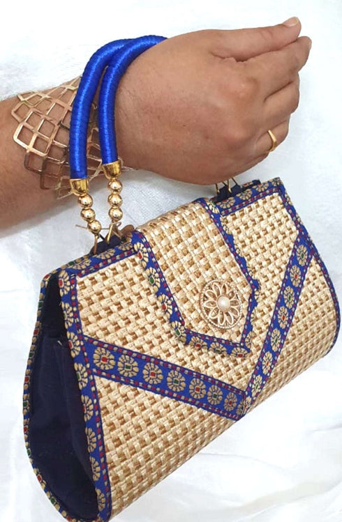 Kavra Handcrafted Woven Jute Handle Bag