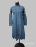 Readymade Greyish Blue100% Denim Knee Length Kurti