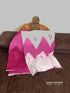 Pink Hand Printed Mulmul Saree with White Border
