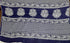 Maroon Red Hand Block Printed Mulmul Saree Blue Border