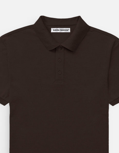 Men's Classic Plain Polo T-Shirt