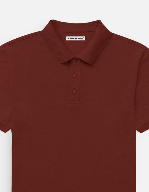 Men's Classic Plain Polo T-Shirt