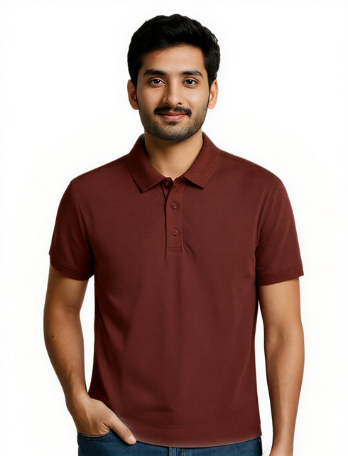 Men's Classic Plain Polo T-Shirt