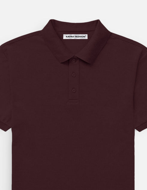 Men's Classic Plain Polo T-Shirt