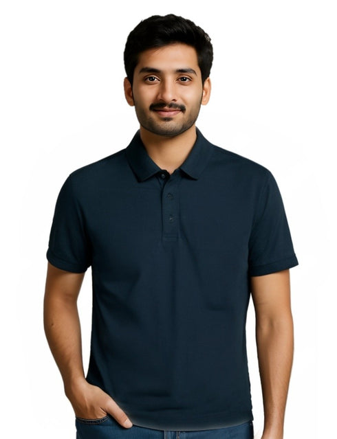 Men's Classic Plain Polo T-Shirt