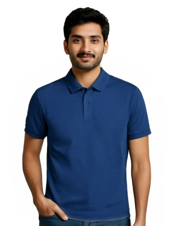 Men's Classic Plain Polo T-Shirt