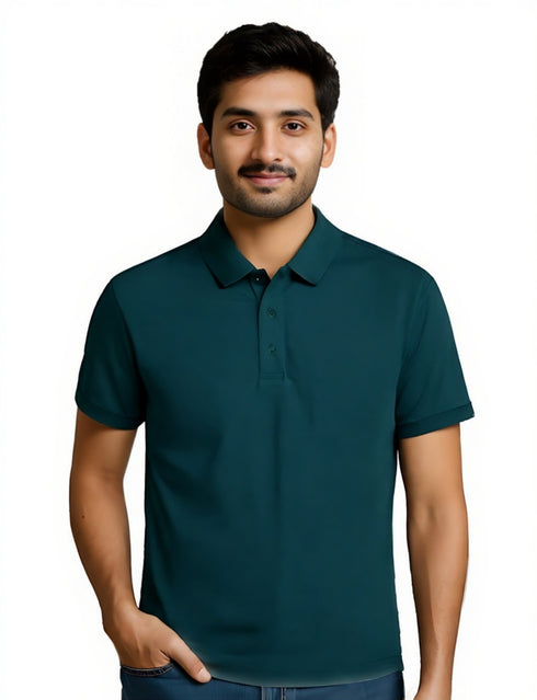 Men's Classic Plain Polo T-Shirt