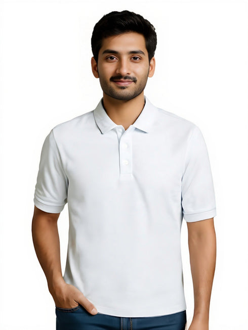 Men's Classic Plain Polo T-Shirt
