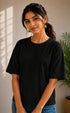Women's Terry Oversized Plain T-Shirt