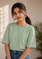 Women's Terry Oversized Plain T-Shirt