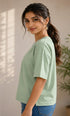 Women's Terry Oversized Plain T-Shirt