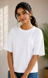 Women's Terry Oversized Plain T-Shirt