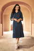 Readymade Greyish Blue100% Denim Knee Length Kurti