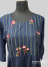 Dark Blue Heavy Rayon Embroidered Long Anarkali Kurti