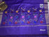Purple Pure Kosa Silk Handloom Saree with Golden Zari Border and Hand Woven Pallu with Floral Motifs