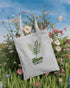 Unisex 100% Cotton Canvas Tote Bag with Zipper - Save Earth