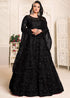 Black Net Designer Anarkali Suit