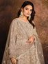 Beige Net Designer Anarkali Suit