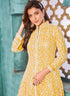 Yellow Designer Floor Length Cord Sequins Net Salwar Suit