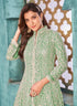 Green Designer Floor Length Cord Sequins Net Salwar Suit
